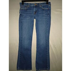 Levis 524 Jeans Womens 9 Short 30x29 Too Superlow Low Bootcut Dark Wash Stretch